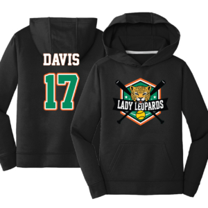 Lady Leopards Sweater - Performance Black  - Custom Name & Number